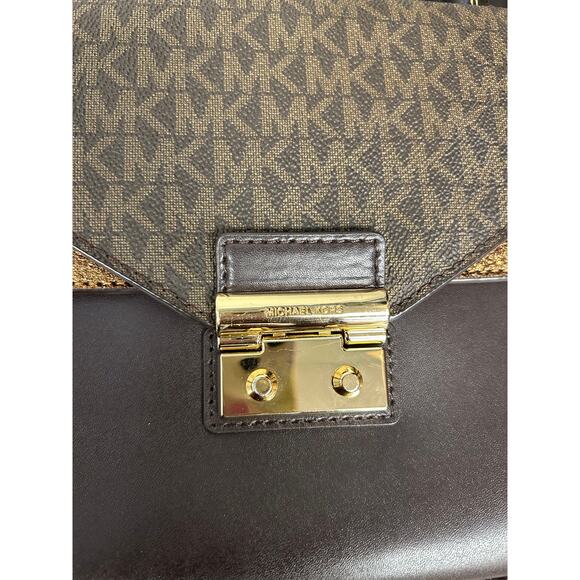 Michael Kors Sloan Leather and Logo Satchel - Picture 5 of 8